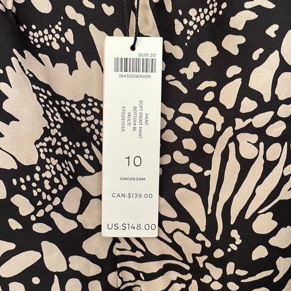 Black Label Chicos silk pants NWT - Picture 3 of 4